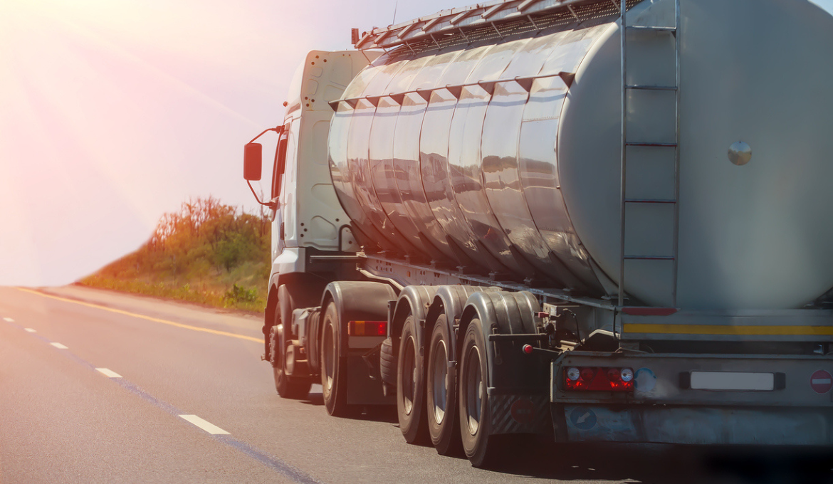 Fuel truck distributing wholesale inventory to retailers